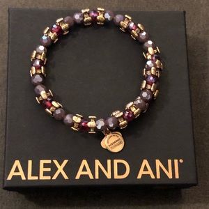 Alex and Ani Splendor Aubergine Wrap bracelet